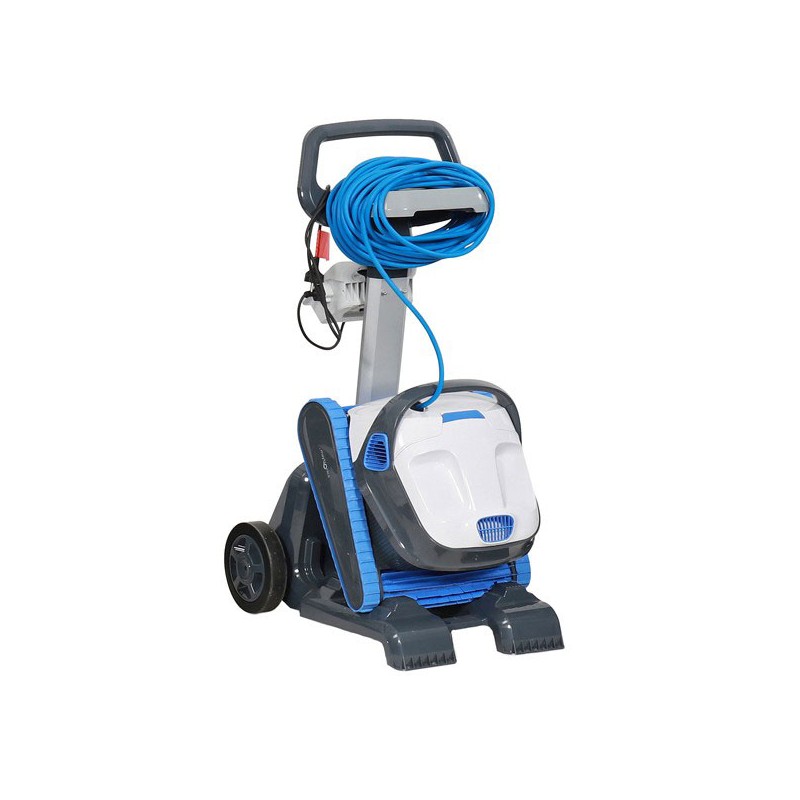 Playos® - Chariot de nettoyage - avec robot aspirateur - Blauw